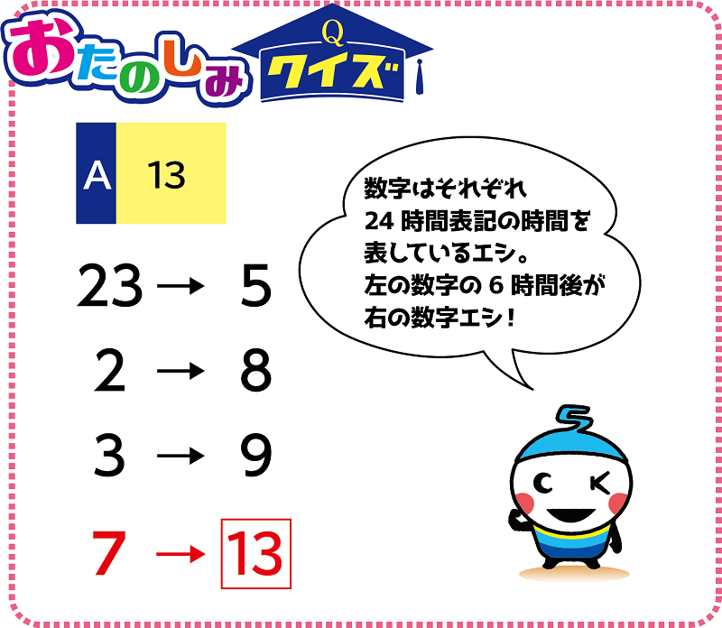 おたのしみクイズの答え