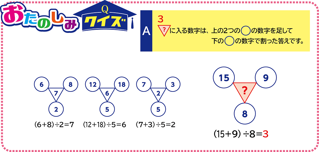 おたのしみクイズの答え